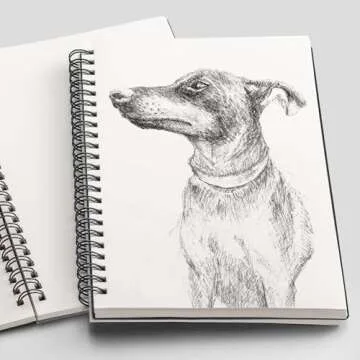 RETTACY Blank Journal Notebook, A4 Blank Spiral Notebook with 300 Pages, 8.2'' × 11.2'' Large Size, 81 LB/120 GSM Thick Paper, Flexible Plastic Cover, for Sketching, Drawing, Painting (Purple)