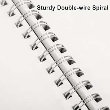 RETTACY Blank Journal Notebook, A4 Blank Spiral Notebook with 300 Pages, 8.2'' × 11.2'' Large Size, 81 LB/120 GSM Thick Paper, Flexible Plastic Cover, for Sketching, Drawing, Painting (Purple)