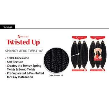 MULTI PACK DEALS! Outre Synthetic Braid - X PRESSION TWISTED UP SPRINGY AFRO TWIST 16 (1-PACK, 1)