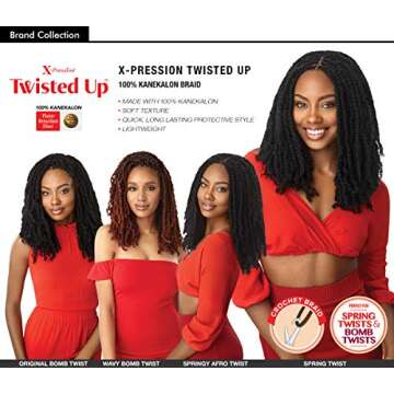 MULTI PACK DEALS! Outre Synthetic Braid - X PRESSION TWISTED UP SPRINGY AFRO TWIST 16 (1-PACK, 1)