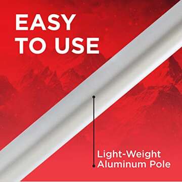 Mallory 996-35 Maxx 35" Snow Brush with Foam Grip and Clear Aluminum Handle (Colors May Vary)