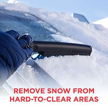 Mallory 996-35 Maxx 35" Snow Brush with Foam Grip and Clear Aluminum Handle (Colors May Vary)