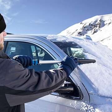 Mallory 996-35 Maxx 35" Snow Brush with Foam Grip and Clear Aluminum Handle (Colors May Vary)