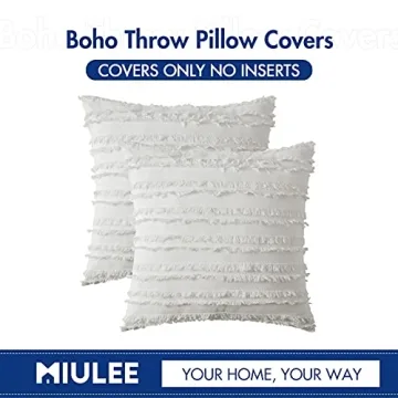 MIULEE Decorative Pillow Covers - Chic Boho Design Set