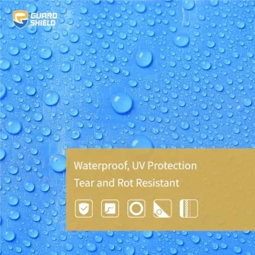 GUARD SHIELD Blue Tarps Waterproof 10x10 Feet Medium Duty
