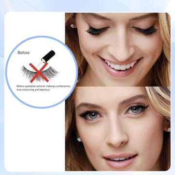 No Glue Magnetic Eyelashes for Natural All-Day Wear