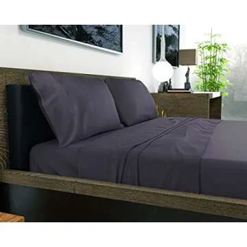 BAMPURE Luxury Series King Sheet Set - 100% Viscose derived from Bamboo Sheets King Size - Super Soft Viscose Bamboo Cooling Sheets for Hot Sleepers -Up to 16’’ Deep Pocket King Sheet Set (C.Gray)