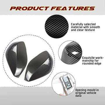 GaofeiLTF Infiniti Mirror Caps - Real Carbon Fiber Replacement