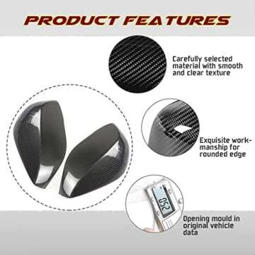 GaofeiLTF Infiniti Mirror Caps - Real Carbon Fiber Replacement