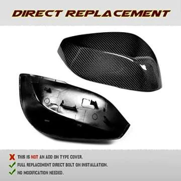 GaofeiLTF Infiniti Mirror Caps - Real Carbon Fiber Replacement