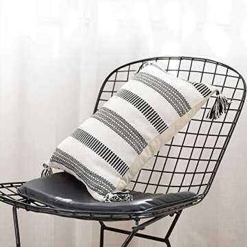 Stylish Black White Throw Pillow Covers Set for Home