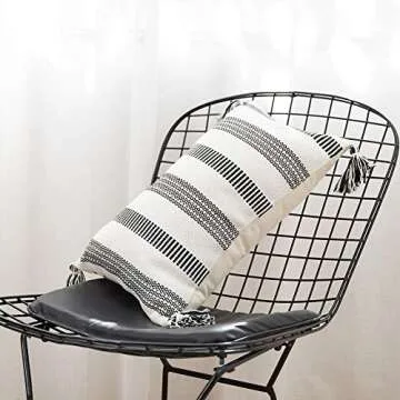 Stylish Black White Throw Pillow Covers Set for Home