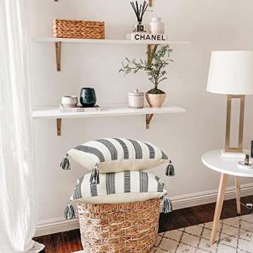 Stylish Black White Throw Pillow Covers Set for Home