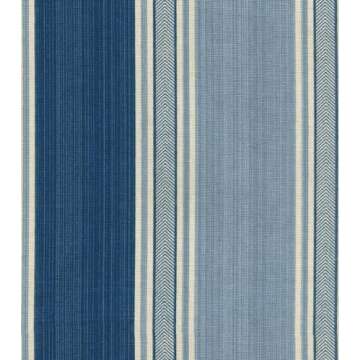 Waverly - Premium Printed Cotton Fabric by The Yard, Striped Design, DIY, Craft, Project, Sewing, Designer Upholstery and Home Decor, 54" Wide (Spotswood Collection, Porcelain)