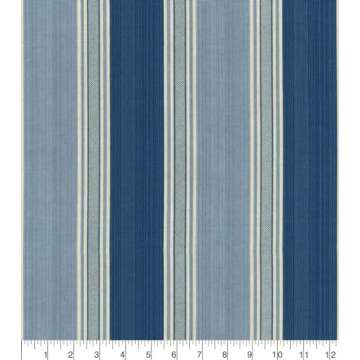 Waverly - Premium Printed Cotton Fabric by The Yard, Striped Design, DIY, Craft, Project, Sewing, Designer Upholstery and Home Decor, 54" Wide (Spotswood Collection, Porcelain)