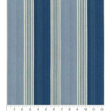Waverly - Premium Printed Cotton Fabric by The Yard, Striped Design, DIY, Craft, Project, Sewing, Designer Upholstery and Home Decor, 54" Wide (Spotswood Collection, Porcelain)