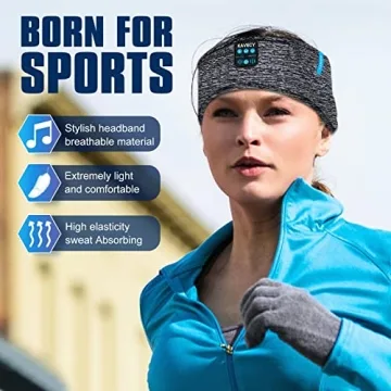 Soft Wireless Headband Headphones for Sleep and Sports