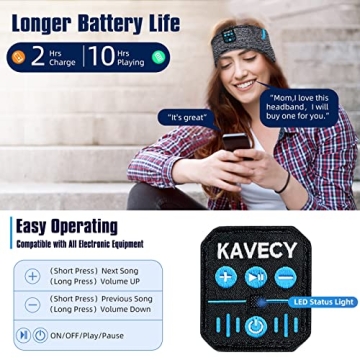 Soft Wireless Headband Headphones for Sleep and Sports