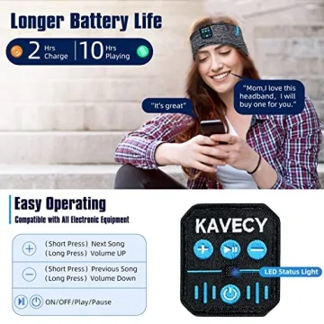 Soft Wireless Headband Headphones for Sleep and Sports