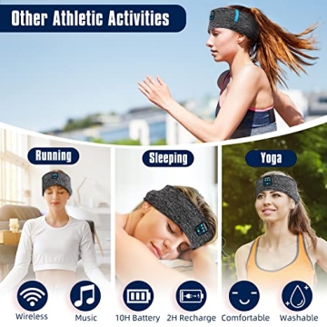 Soft Wireless Headband Headphones for Sleep and Sports