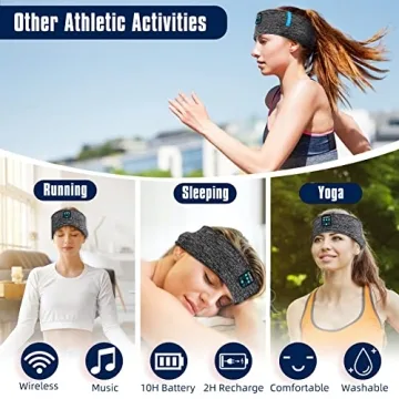Soft Wireless Headband Headphones for Sleep and Sports