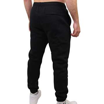 Nike Men's Club Open-Hemmed Pants Black | Black | White MD