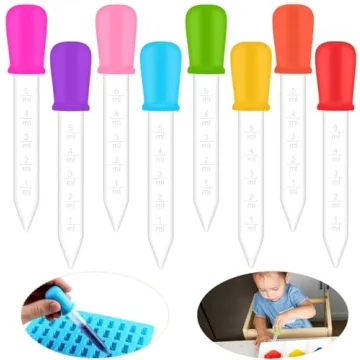 KLDSCP Colorful Eye Droppers Set for Kids Crafts
