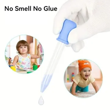 KLDSCP Colorful Eye Droppers Set for Kids Crafts