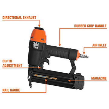 WEN 61721 18-Gauge 3/8-Inch to 2-Inch Pneumatic Brad Nailer