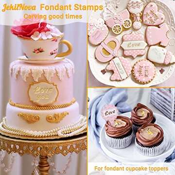 JekiiNova Fondant Stamps Set - Creative Baking Tool