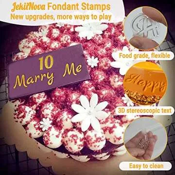 JekiiNova Fondant Stamps Set - Creative Baking Tool