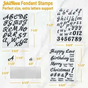 JekiiNova Fondant Stamps Set - Creative Baking Tool