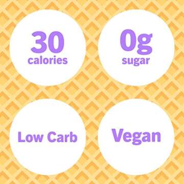 ENLIGHTENED ICE CREAM Sugar-Free Ice Cream Cones - Vegan Friendly, Sugar Free, Dairy Free - Low Calorie (30 Calories) - Low Carb (Net 3g) - 12pk