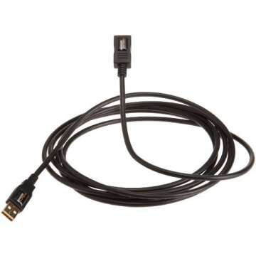 Amazon Basics USB-A 2.0 Extension Cable, Male to Female, 480Mbps Transfer Speed, 9.8 Foot, Black