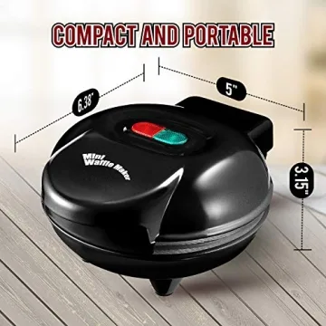 Burgess Brothers Mini Waffle Maker Portable Non-Stick Iron