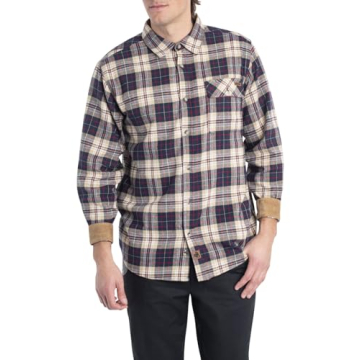 Legendary Whitetails Men's Standard Buck Camp Flannel, Long Sleeve Plaid Button Down Casual Shirt, C...