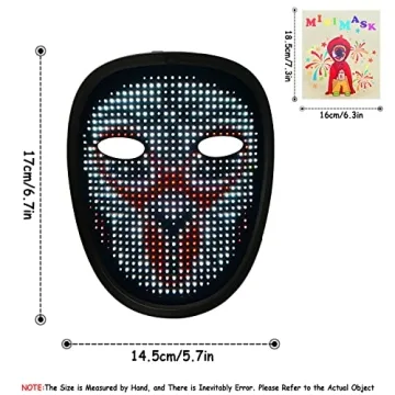 MOYACA Kids LED Light Up Mask for Halloween & Cosplay