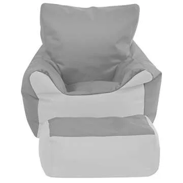 ECR4Kids Bean Bag Chair and Ottoman Set for Kids