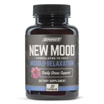 ONNIT New Mood - Occasional Stress Relief, Sleep and Mood Support Supplement, (30 Count)