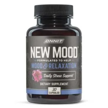 ONNIT New Mood - Occasional Stress Relief, Sleep and Mood Support Supplement, (30 Count)