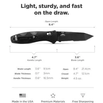Benchmade - Barrage 583 Tactical Knife with Black Handle (583SBK)
