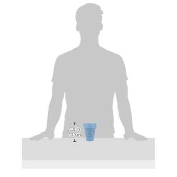 STOJO Collapsible Travel Cup - Reusable To-Go Pocket Size Silicone Bottle for Hot and Cold Drinks - Perfect for Camping - Microwave & Dishwasher Safe (Steel, 12 Ounce (Pack of 1) - No Straw)