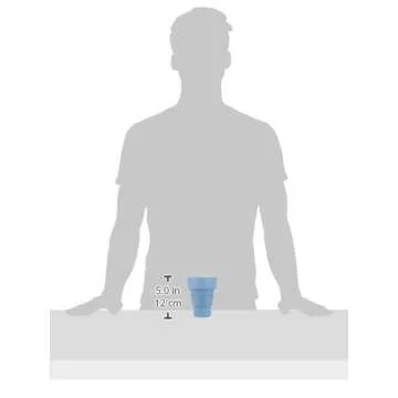 STOJO Collapsible Travel Cup - Reusable To-Go Pocket Size Silicone Bottle for Hot and Cold Drinks - Perfect for Camping - Microwave & Dishwasher Safe (Steel, 12 Ounce (Pack of 1) - No Straw)