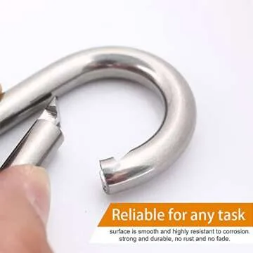 Versatile Stainless Steel Snap Hooks Set of 4 for Outdoors