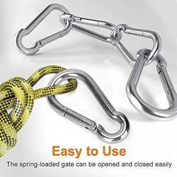 Versatile Stainless Steel Snap Hooks Set of 4 for Outdoors