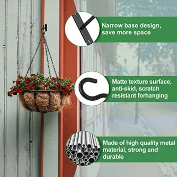 PUPINGPIG 4 Inch Heavy Duty Ceiling Hooks for Plants