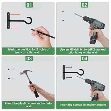 PUPINGPIG 4 Inch Heavy Duty Ceiling Hooks for Plants