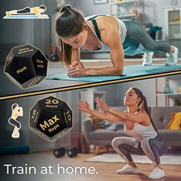 Covelico Exercise Dice for Workout Games. Fun Workout Equipment Gifts for Workout Enthusiasts, Workout Accessories Fitness Dice for Adults & Workout Dice, Fitness Gifts Women & Workout Gifts for Men