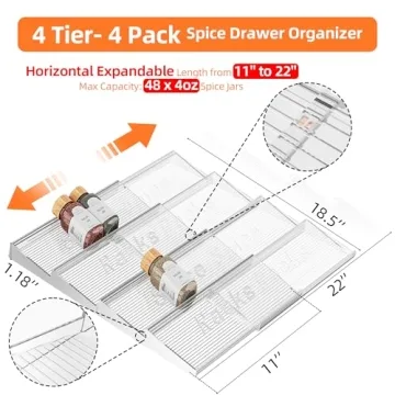 Modular Spice Drawer Organizer - Expandable and Stylish