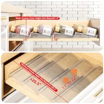 Modular Spice Drawer Organizer - Expandable and Stylish